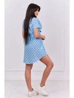Modré puntíkované šaty Modré puntíkované šaty