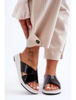 Lakované nízké klínky S.Barski AL22469 Černé Lakované nízké klínky S.Barski AL22469 Černé