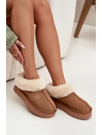 Kožené semišové zimní boty dámské s kožešinou camel Mivelle Kožené semišové zimní boty dámské s kožešinou camel Mivelle