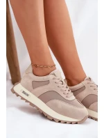 Dámské semišové tenisky na platformě Big Star HI-POLY SYSTEM – béžové