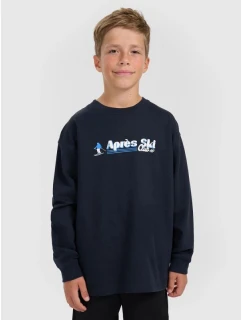 Chlapecké tričko s potiskem a dlouhým rukávem 4F 4FJRAW25TLONM587-31S