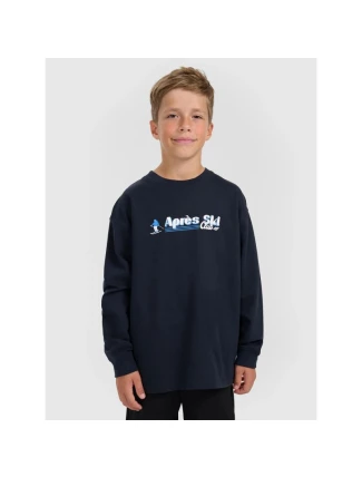 Chlapecké tričko s potiskem a dlouhým rukávem 4F 4FJRAW25TLONM587-31S