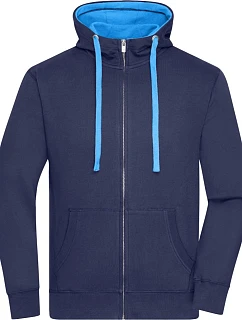 Daiber JN 963 Pánská mikina s kapucí "Lifestyle" 02.0963 navy/cobalt