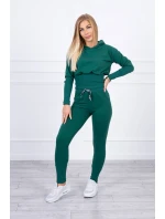 Široká žebrovaná sada zelená