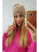 Sandra K210 tmavě béžová fleecová čepice Sandra K210 tmavě béžová fleecová čepice