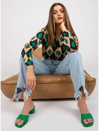 Halenka DHJ BZ 15256.53P černozelená Halenka DHJ BZ 15256.53P černozelená