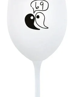 69 - bílá sklenice na víno 350 ml