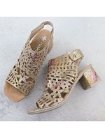 Rieker 64780-90 dámské vestavěné ažurové sandály