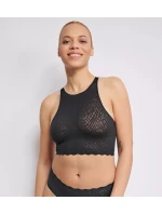 Dámský top ZERO Feel Bliss Crop Top - BLACK - černý 0004 - SLOGGI Dámský top ZERO Feel Bliss Crop Top - BLACK - černý 0004 - SLOGGI