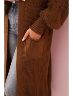 Svetr dlouhý kardigan světle hnědá