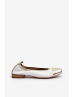 Zazoo 2890 Kožené baleríny bílo-zlaté Zazoo 2890 Kožené baleríny bílo-zlaté