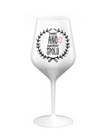 DNES ANO, NAVŽDY SPOLU - bílá nerozbitná sklenice na víno 470 ml DNES ANO, NAVŽDY SPOLU - bílá nerozbitná sklenice na víno 470 ml