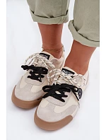 Dámské tenisky s dvojitým šněrováním Big Star TT274168 Béžové