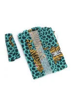 Dámské plážové pareo D81SZ-2 tyrkysová tygr - Self