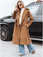 Dámský zimní kabát klasický trenčkot hnědý FashionStreet NY0761