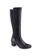 Zateplené boty Rieker, s koženou gumou W Y2050-00 RKR638 Zateplené boty Rieker, s koženou gumou W Y2050-00 RKR638