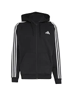 Pánská mikina adidas Essentials 3-Stripes Fleece Full-Zip Hoodie, černá, KY6559 Pánská mikina adidas Essentials 3-Stripes Fleece Full-Zip Hoodie, černá, KY6559
