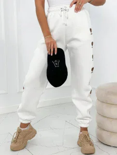 Bavlněné kalhoty Amour ecru