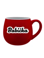 Keramický hrníček Babička (obrys) 300 ml červený - Giftela