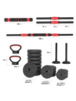 HMS SGN140 sada závaží 6v1 (činka, činky a kettlebell) 40 kg