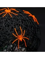 DEKORATIVNÍ KOULE VEDLA PAVOUK LAMPA 15CM HALLOWEEN ČERNÁ