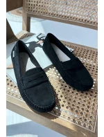 Dámské mokasíny z ekologického semiše černé Rerceria