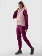 Dámská péřová vesta s výplní ze syntetického peří 4F - růžová Dámská péřová vesta s výplní ze syntetického peří 4F - růžová