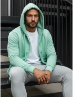 Pánská mikina s kapucí mint FashionStreet BX5231
