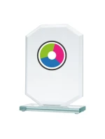 Skleněná trofej s barevným potiskem LuxorJet