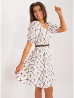 LK SK 509406 šaty.31 bílo-hnědá LK SK 509406 šaty.31 bílo-hnědá