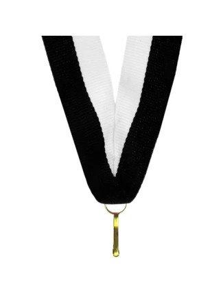 Stuha 22 mm - bílá a černá