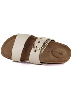 Dámské žabky s přezkou béžové Potocki 54325