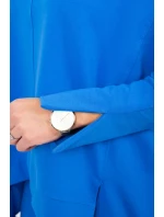 Souprava s oversize halenkou chrpově modré barvy