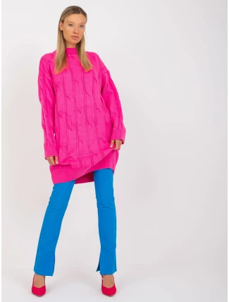 Dámský svetr LC SW 0297 fluo růžový Dámský svetr LC SW 0297 fluo růžový