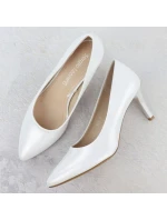 Dámské saténové stříbrné lodičky Sergio Leone 1336