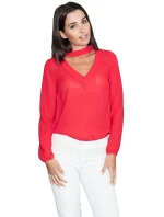 Dámská halenka M543 Červená - Figl Dámská halenka M543 Červená - Figl