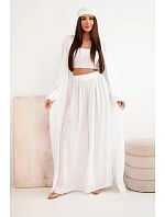 Dámský viskózový čtyřdílný komplet v boho stylu bílý