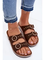 Pohodlné dámské pantofle Inblu CP000054 hnědé