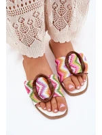 Dámské Ploché Pantofle S Dekorativní Přezkou Bílé Luwam