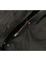 Dámská zimní bunda parka s kapucí khaki (b531-11) Dámská zimní bunda parka s kapucí khaki (b531-11)
