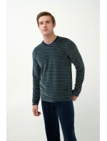 Vamp - Sametové pruhované pyžamo 21713 - Vamp Vamp - Sametové pruhované pyžamo 21713 - Vamp