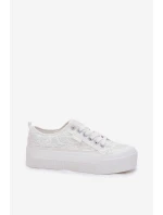 Dámské Krajkové Tenisky Big Star RR274747 Bílé Dámské Krajkové Tenisky Big Star RR274747 Bílé