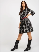 Dámské šaty LK SK 509089 černé a bílé Dámské šaty LK SK 509089 černé a bílé