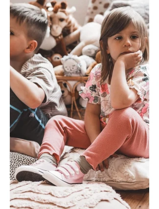 Dětské tenisky na suchý zip růžove Bernie