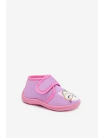 Dětské bačkory na suchý zip – fialové Katline Dětské bačkory na suchý zip – fialové Katline