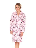 Dámský župan Toya se zipem pink - Vestis