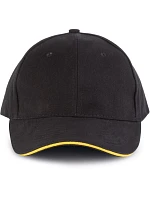 K-up KP 011 6 Panelová sandwich kšiltovka "Orlando" 20.0011 black/yellow K-up KP 011 6 Panelová sandwich kšiltovka "Orlando" 20.0011 black/yellow