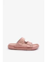 Dámské lehké pěnové pantofle s přezkami Big Star růžová Dámské lehké pěnové pantofle s přezkami Big Star růžová