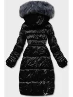 Černá dámská metalická zimní bunda (B8073-1)