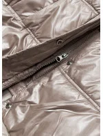 Krátká přechodná prošívaná bunda ve velbloudí barvě (H-202)